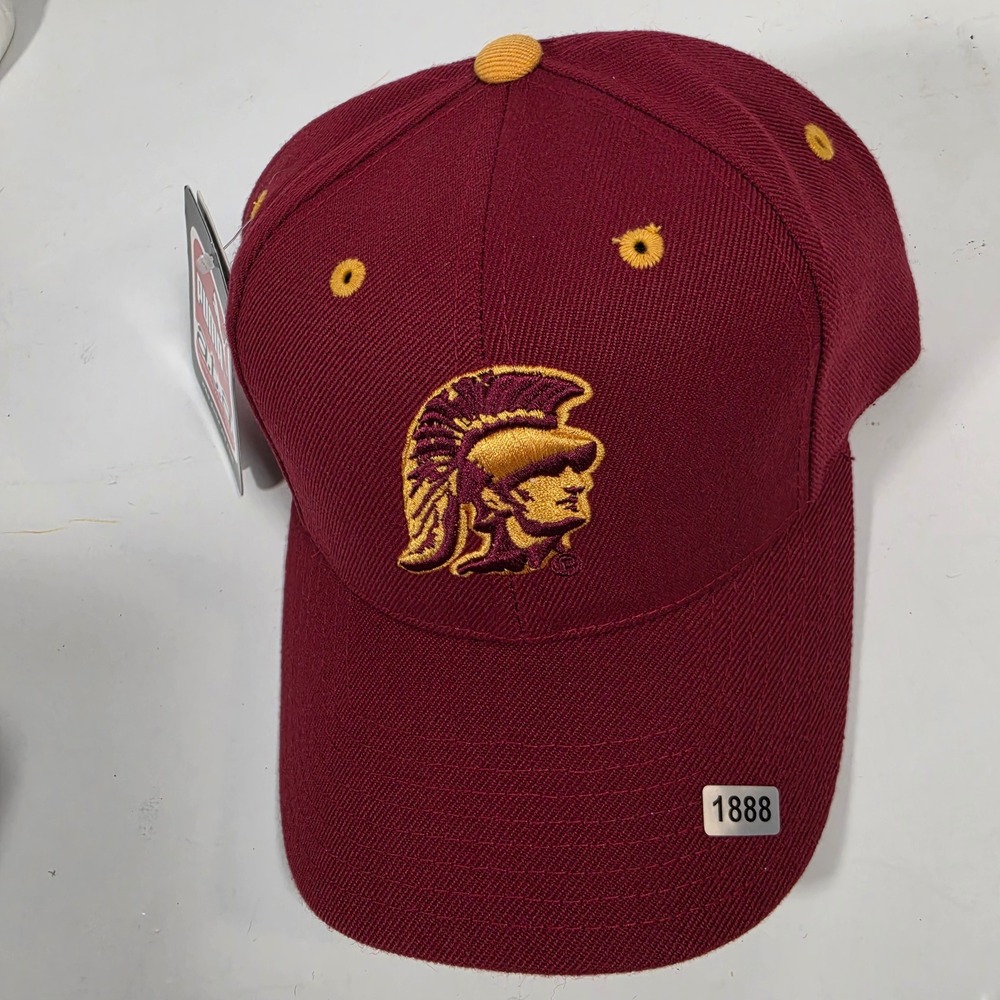 Vintage USC Trojans Logo 7 Snapback Hat Red NCAA Southern California NWT